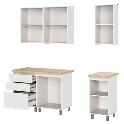Кухня модульная Mebel Star Эко 1.6 м Аляска белый (MBS-1803) Кухня модульная Mebel Star Эко 1.6 м Аляска белый (MBS-1803)