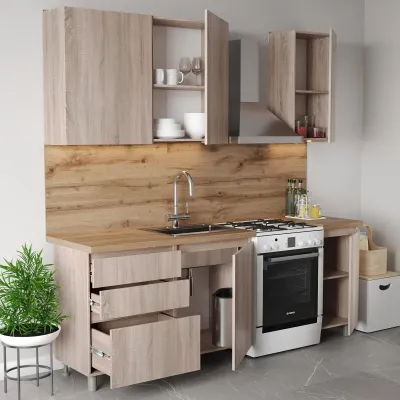 Кухня модульна Mebel Star Еко 1.6 м Дуб сонома (MBS-1804)