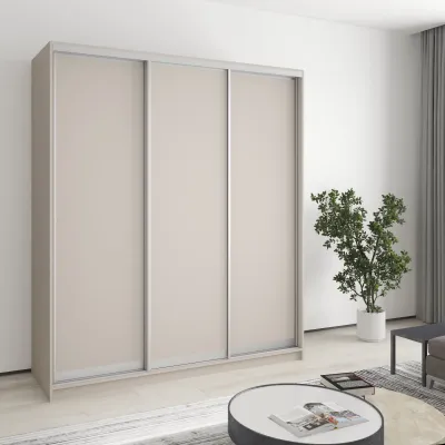 Шафа-купе тридверна Mebel Star Стандарт AL 180х45х240 см Кашемір (MBS-1497)