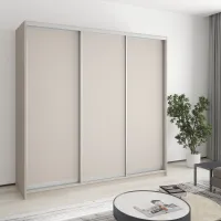 Шафа-купе тридверна Mebel Star Стандарт AL 210х45х240 см Кашемір (MBS-1500)