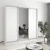 Шафа-купе тридверна Mebel Star Стандарт AL 210х60х240 см Аляска білий (MBS-1528)