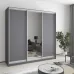 Шафа-купе тридверна Mebel Star Стандарт AL 210х60х240 см Антрацит (MBS-1536)