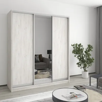 Шкаф-купе трехдверный Mebel Star Стандарт AL 180х60х240 см Аляска серый (MBS-1565)