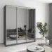 Шафа-купе тридверна Mebel Star Стандарт AL 180х45х240 см Антрацит (MBS-1577)