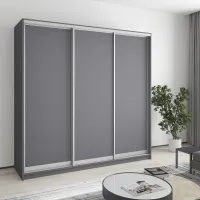 Шафа-купе тридверна Mebel Star Комбо AL 210х45х240 см Антрацит (MBS-1660) Шафа-купе тридверна Mebel Star Комбо AL 210х45х240 см Антрацит (MBS-1660)