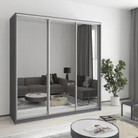 Шафа-купе тридверна Mebel Star Комбо AL 200х45х240 см Антрацит (MBS-1707) Шафа-купе тридверна Mebel Star Комбо AL 200х45х240 см Антрацит (MBS-1707)