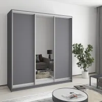 Шкаф-купе трехдверный Mebel Star Комбо AL 190х60х240 см Антрацит (MBS-1754)