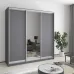 Шафа-купе тридверна Mebel Star Комбо AL 200х60х240 см Антрацит (MBS-1755)