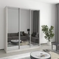 Шафа-купе тридверна Mebel Star Комбо AL 180х60х240 см Аляска сірий (MBS-1793)