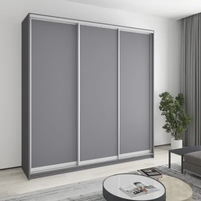 Шкаф-купе трехдверный Mebel Star Стандарт AL 230х60х240 см Антрацит (MBS-1817)
