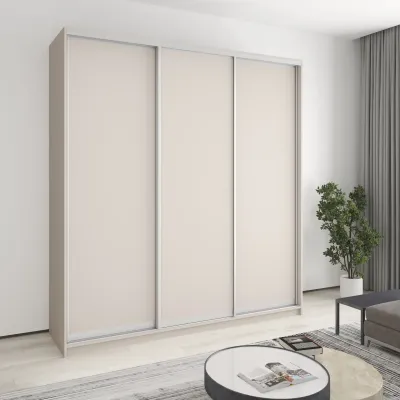 Шафа-купе тридверна Mebel Star Стандарт AL 220х45х240 см Кашемір (MBS-1822)
