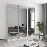 Шкаф-купе трехдверный Mebel Star Стандарт AL 220х45х240 см Аляска серый (MBS-1878)