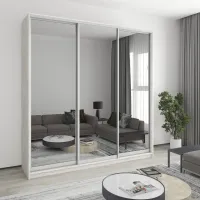 Шафа-купе тридверна Mebel Star Стандарт AL 230х45х240 см Аляска сірий (MBS-1879) Шафа-купе тридверна Mebel Star Стандарт AL 230х45х240 см Аляска сірий (MBS-1879)