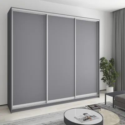 Шкаф-купе трехдверный Mebel Star Уни AL 260х60х240 см Антрацит (MBS-1896)