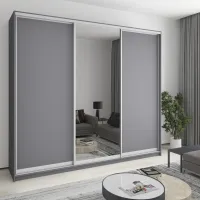 Шафа-купе тридверна Mebel Star Уни AL 270х45х240 см Антрацит (MBS-1941)