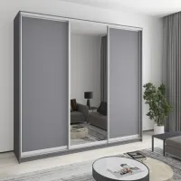 Шкаф-купе трехдверный Mebel Star Уни AL 250х60х240 см Антрацит (MBS-1943)