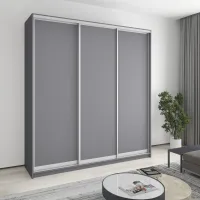 Шафа-купе тридверна Mebel Star Комбо AL 220х45х240 см Антрацит (MBS-2038) Шафа-купе тридверна Mebel Star Комбо AL 220х45х240 см Антрацит (MBS-2038)