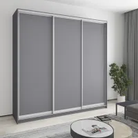 Шафа-купе тридверна Mebel Star Комбо AL 240х45х240 см Антрацит (MBS-2040) Шафа-купе тридверна Mebel Star Комбо AL 240х45х240 см Антрацит (MBS-2040)
