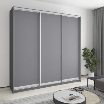 Шафа-купе тридверна Mebel Star Комбо AL 240х45х240 см Антрацит (MBS-2040)
