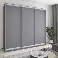 Шафа-купе тридверна Mebel Star Комбо AL 260х45х240 см Антрацит (MBS-2042)