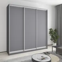 Шафа-купе тридверна Mebel Star Комбо AL 230х60х240 см Антрацит (MBS-2045) Шафа-купе тридверна Mebel Star Комбо AL 230х60х240 см Антрацит (MBS-2045)