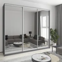 Шкаф-купе трехдверный Mebel Star Комбо AL 270х45х240 см Антрацит (MBS-2187)