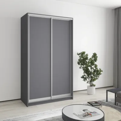 Шкаф-купе двухдверный Mebel Star Стандарт AL 120х45х210 см Антрацит (MBS-2254)