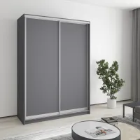 Шафа-купе дводверна Mebel Star Стандарт AL 150х45х210 см Антрацит (MBS-2257) Шафа-купе дводверна Mebel Star Стандарт AL 150х45х210 см Антрацит (MBS-2257)