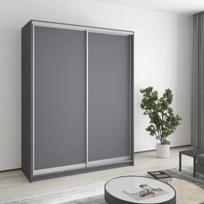 Шкаф-купе двухдверный Mebel Star Стандарт AL 160х45х210 см Антрацит (MBS-2258)
