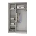 Шафа-купе дводверна Mebel Star Стандарт AL 130х60х210 см Антрацит (MBS-2309) Шафа-купе дводверна Mebel Star Стандарт AL 130х60х210 см Антрацит (MBS-2309)