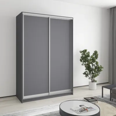 Шафа-купе дводверна Mebel Star Стандарт AL 140х60х210 см Антрацит (MBS-2310)