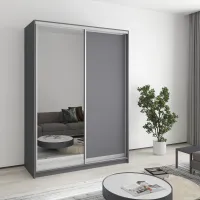 Шафа-купе дводверна Mebel Star Стандарт AL 150х45х210 см Антрацит (MBS-2365) Шафа-купе дводверна Mebel Star Стандарт AL 150х45х210 см Антрацит (MBS-2365)