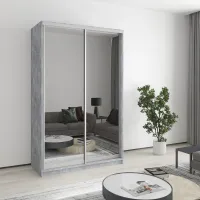 Шафа-купе дводверна Mebel Star Стандарт AL 130х60х210 см Бетон (MBS-2552) Шафа-купе дводверна Mebel Star Стандарт AL 130х60х210 см Бетон (MBS-2552)