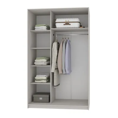 Шафа-купе дводверна Mebel Star Стандарт AL 130х60х210 см Аляска сірий (MBS-2561)