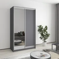 Шафа-купе дводверна Mebel Star Уни AL 120х45х210 см Антрацит (MBS-2609)