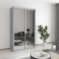 Шафа-купе дводверна Mebel Star Уни AL 120х60х210 см Бетон (MBS-2666) Шафа-купе дводверна Mebel Star Уни AL 120х60х210 см Бетон (MBS-2666)