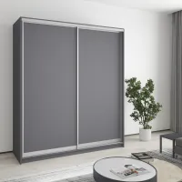 Шафа-купе дводверна Mebel Star Комбо AL 180х45х210 см Антрацит (MBS-2681)