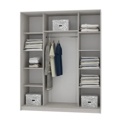 Шкаф-купе двухдверный Mebel Star Комбо AL 170х60х210 см Аляска белый (MBS-2700) Шкаф-купе двухдверный Mebel Star Комбо AL 170х60х210 см Аляска белый (MBS-2700)