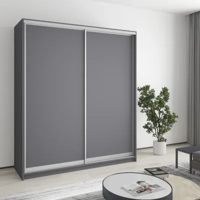 Шкаф-купе двухдверный Mebel Star Комбо AL 180х60х210 см Антрацит (MBS-2705)