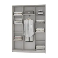 Шкаф-купе двухдверный Mebel Star Комбо AL 150х45х210 см Бетон (MBS-2738)