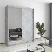 Шкаф-купе двухдверный Mebel Star Комбо AL 160х45х210 см Бетон (MBS-2739) Шкаф-купе двухдверный Mebel Star Комбо AL 160х45х210 см Бетон (MBS-2739)
