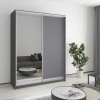 Шкаф-купе двухдверный Mebel Star Комбо AL 160х60х210 см Антрацит (MBS-2751)