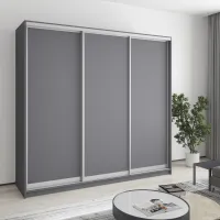 Шафа-купе тридверна Mebel Star Стандарт AL 220х60х210 см Антрацит (MBS-2840) Шафа-купе тридверна Mebel Star Стандарт AL 220х60х210 см Антрацит (MBS-2840)