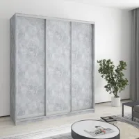 Шафа-купе тридверна Mebel Star Стандарт AL 180х60х210 см Бетон (MBS-2872) Шафа-купе тридверна Mebel Star Стандарт AL 180х60х210 см Бетон (MBS-2872)