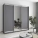Шафа-купе тридверна Mebel Star Стандарт AL 210х45х210 см Антрацит (MBS-2905)