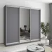 Шафа-купе тридверна Mebel Star Стандарт AL 220х45х210 см Антрацит (MBS-2906)