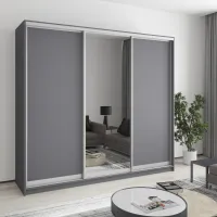 Шафа-купе тридверна Mebel Star Стандарт AL 230х45х210 см Антрацит (MBS-2907) Шафа-купе тридверна Mebel Star Стандарт AL 230х45х210 см Антрацит (MBS-2907)