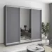 Шкаф-купе трехдверный Mebel Star Стандарт AL 230х45х210 см Антрацит (MBS-2907)