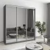 Шкаф-купе трехдверный Mebel Star Стандарт AL 190х45х210 см Антрацит (MBS-2975)
