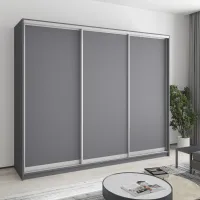 Шкаф-купе трехдверный Mebel Star Уни AL 250х45х210 см Антрацит (MBS-3042)